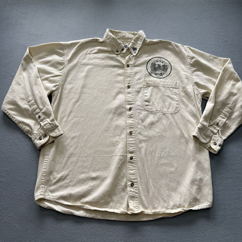 Vintage GWRRA Gold Wing Road Riders Sierra Pacific Button Down Shirt L